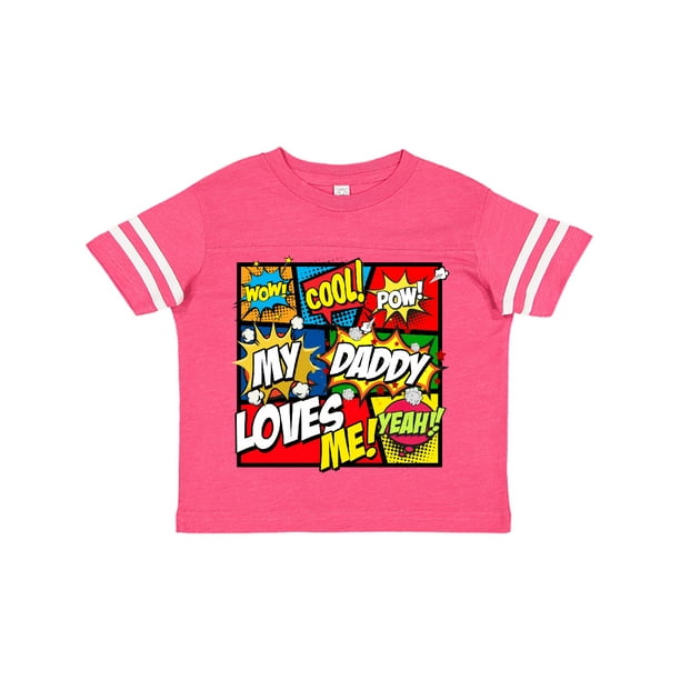 Baby Girls Pink Coloured Short Sleeve T Shirt with My Daddy Loves Football Baby Girls Pink Coloured Short Sleeve T Shirt with My Daddy Loves Football